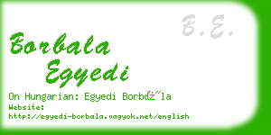 borbala egyedi business card